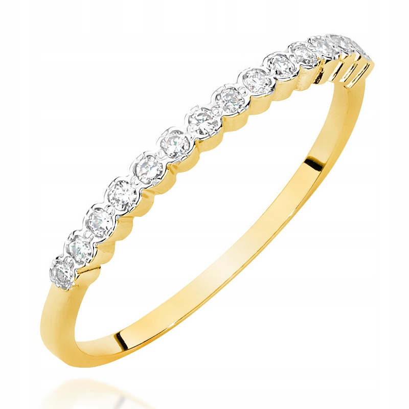 Zlatý prsteň pr. 585 s diamantmi 0,07Ct