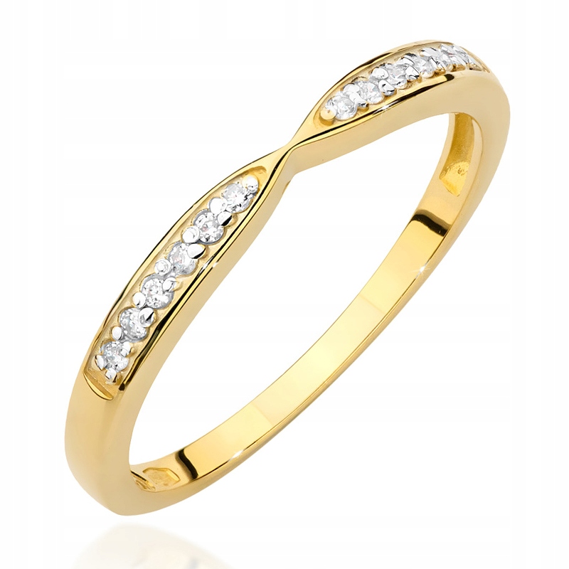 Zlatý prsteň pr. 585 s diamantmi 0,10ct