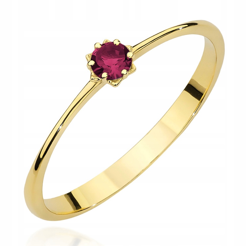 ZLATÝ KRÚŽOK pr. 585 s RUBY 0,15 ct + Gravírovanie