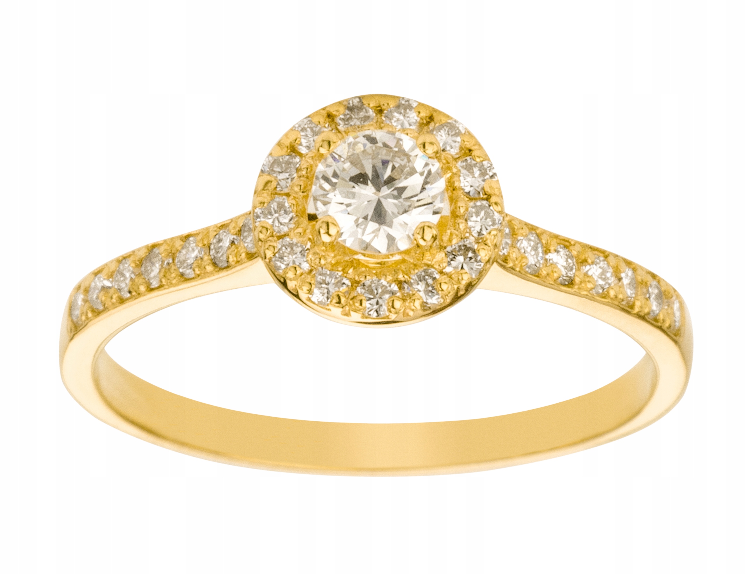 Zlaté diamanty s diamantmi 0,48ct
