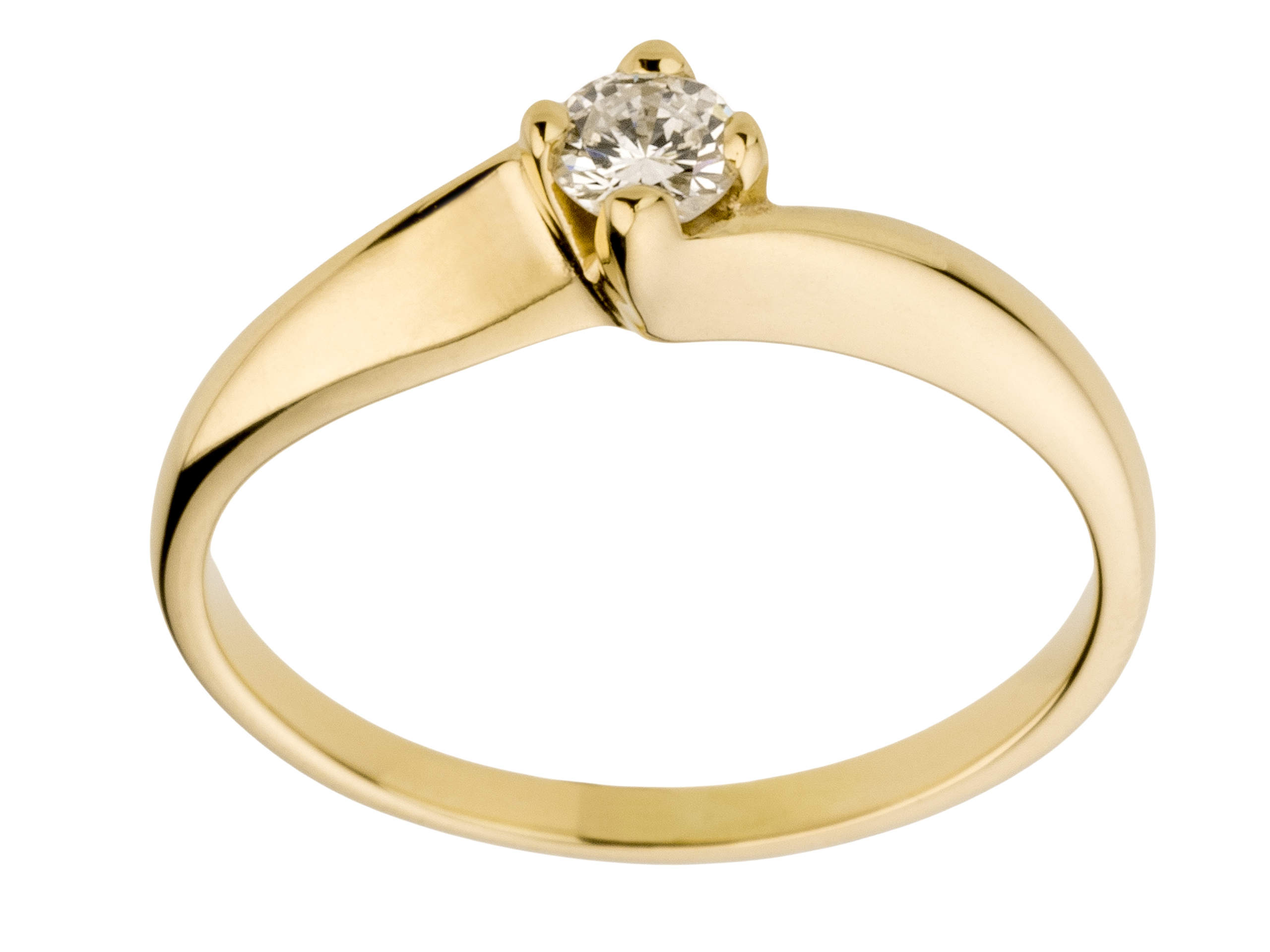 ZLATÝ KRÚŽOK s 0,18 ct BRILLIANT od spoločnosti DIAMANTI