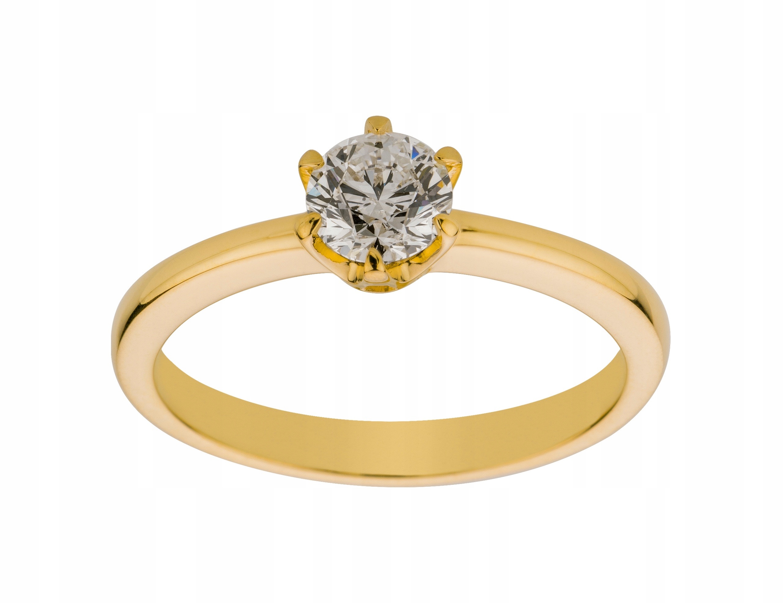 Zlatý diamantový prsteň s 0,44ct + cert gia