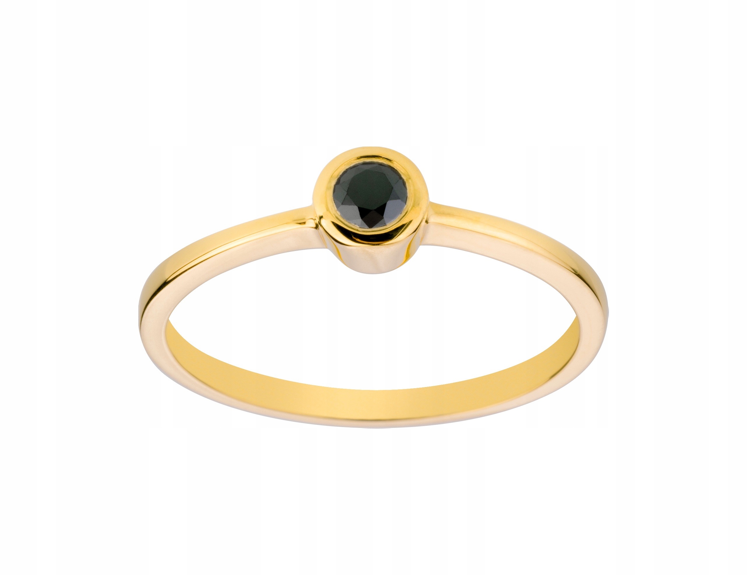 Zlatý prsteň s čiernym diamantom 0,13ct