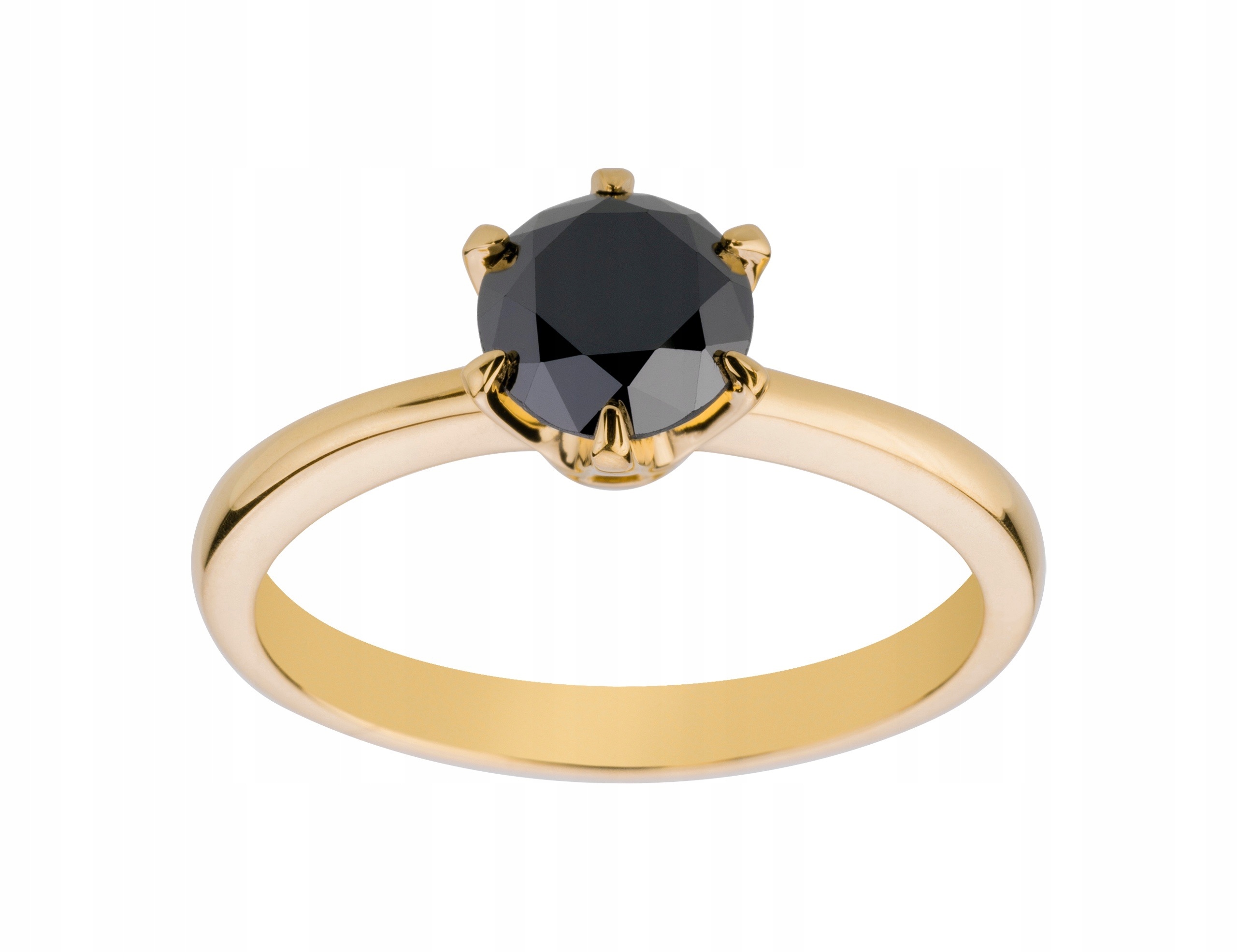 Zlatý prsteň s čiernym diamantom 1.00ct