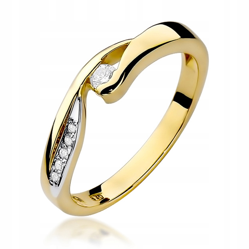 ZLATÝ PRSTEN S KRÁSNYMI BRILIANTMI 0,08 ct 585