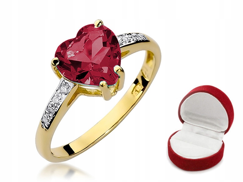 ZLATÝ PRSTEN s 1,70 ct RUBY a BRILIANTY