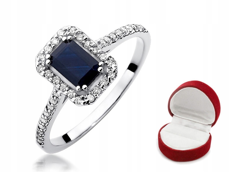ZLATÝ PRSTEŇ s 0,60 ct SAPPHIRE a BRILLIANTS