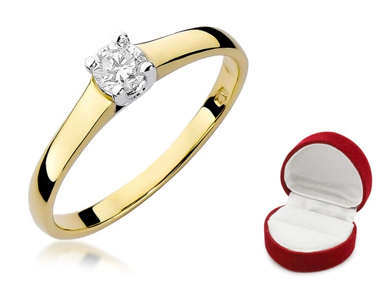 GOLD RING s centrálnym BRILLIANT 0,20ct