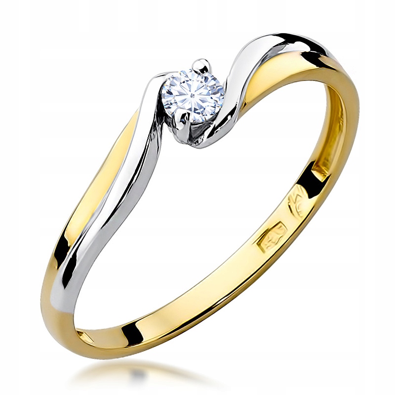 Zlatý zásnubný prsteň 333 Zirconia 8k R.21