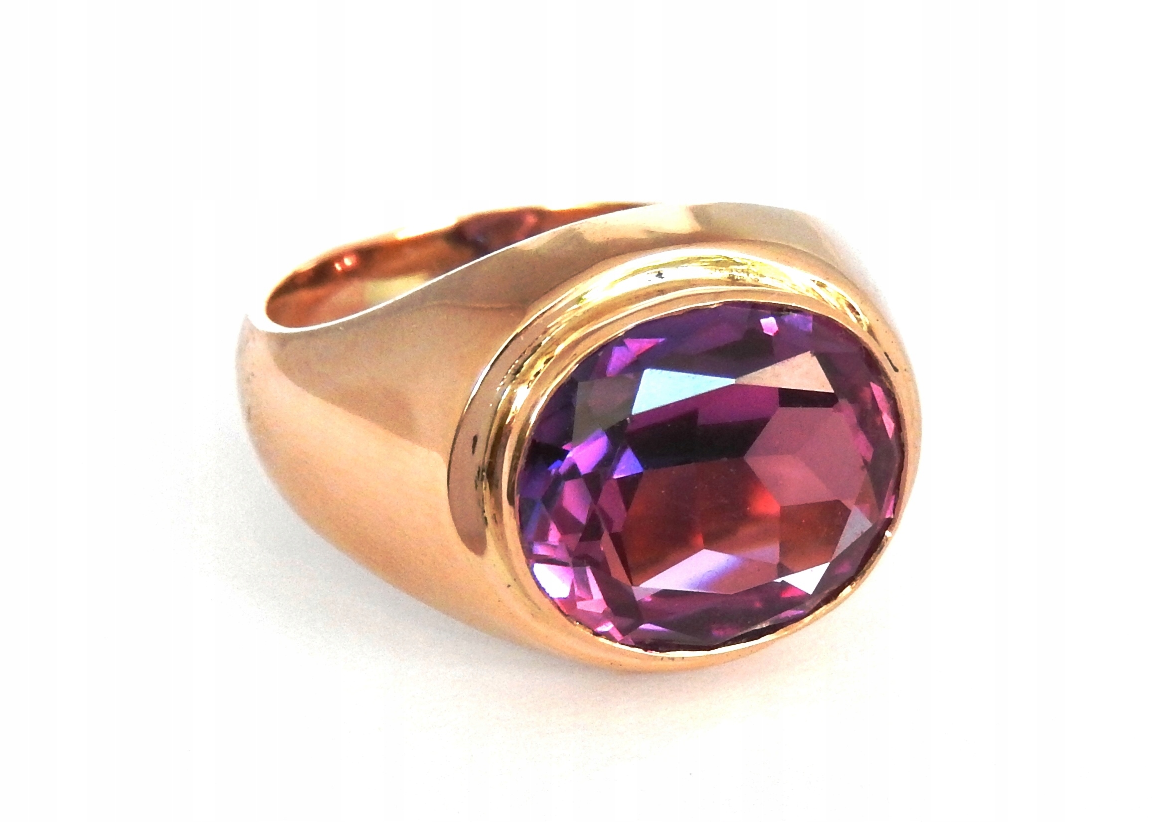 ZLATÝ SIGNÁLNY KRÚŽOK ALEXANDRITE 585 19