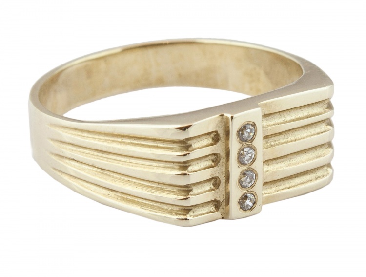 Golden Signet so zirkónmi - 6 180 g