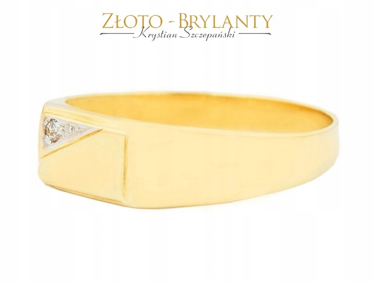Golden Signet s malým zirkónom - 3,050 g