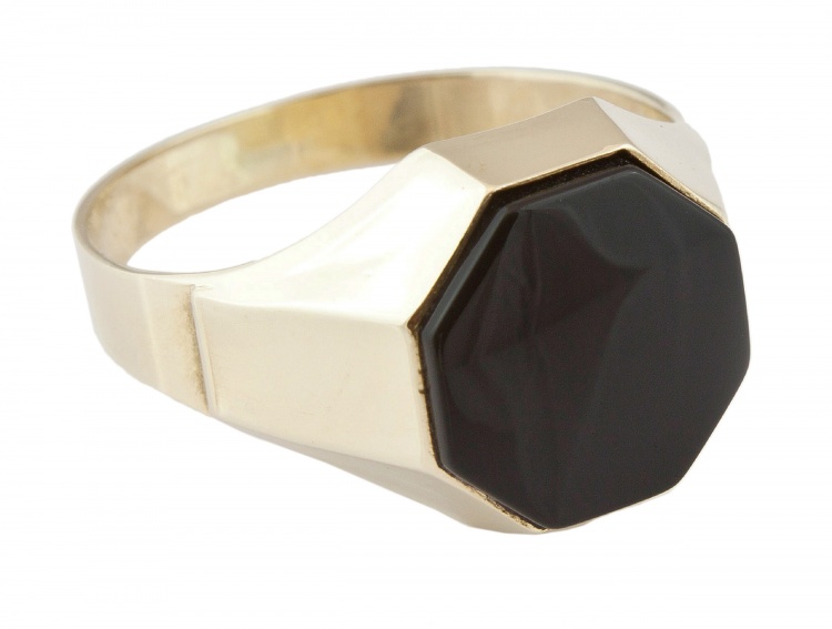 Zlatý nádherný signet s Onyx 15 200 g