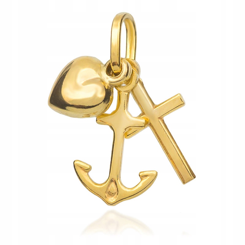 Zlatý prívesok 3in1 Faith Hope Love PR 333