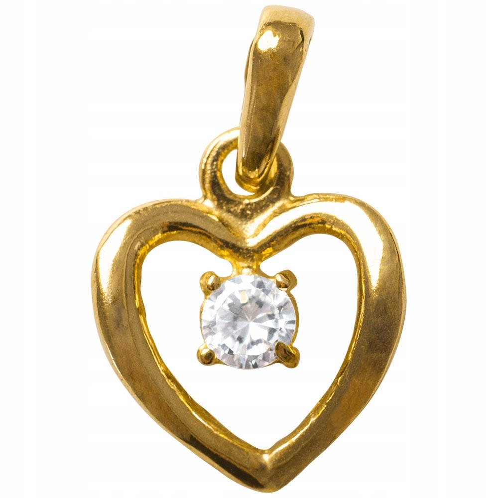 Golden Pendant Heart so zirkónia pr. 333 Srdce
