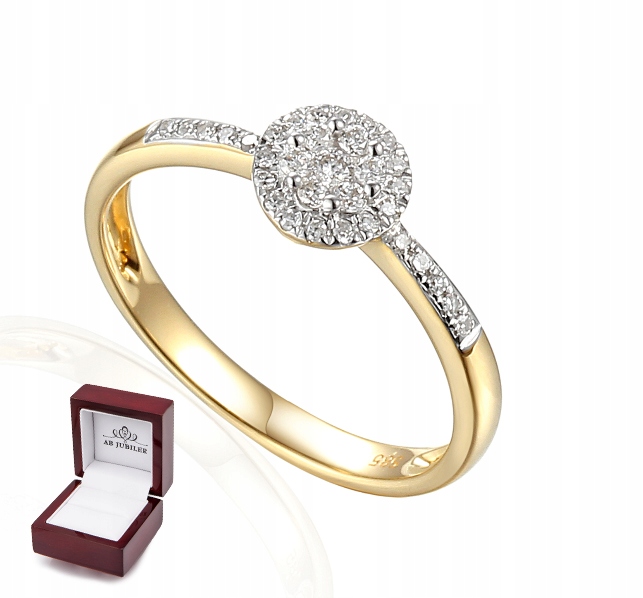 ZLATÝ ZARIADENIE BRILLIANT RING 0,15 ct PB022