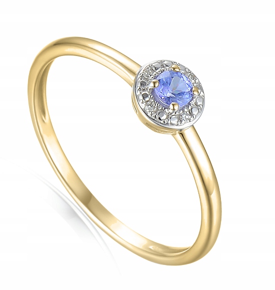 Zlatý zásnubný prsteň 585 Tanzanit Diamond