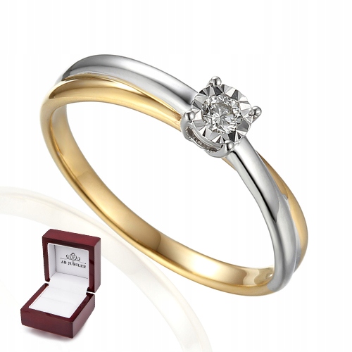 Zlatý zásnubný prsteň Diamond skúška 585