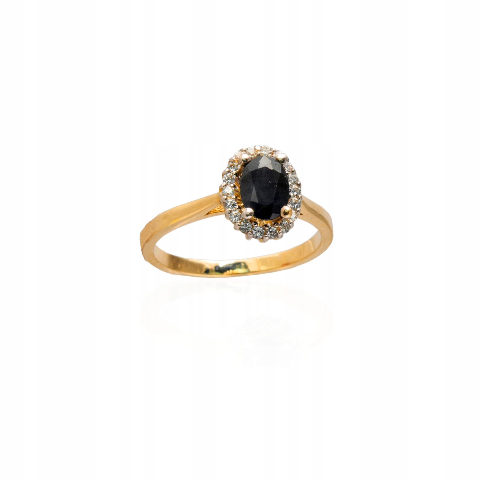 ZLATÝ ZÁSOBNÍKOVÝ KRÚŽOK S SAPPHIRE - 2 800 g