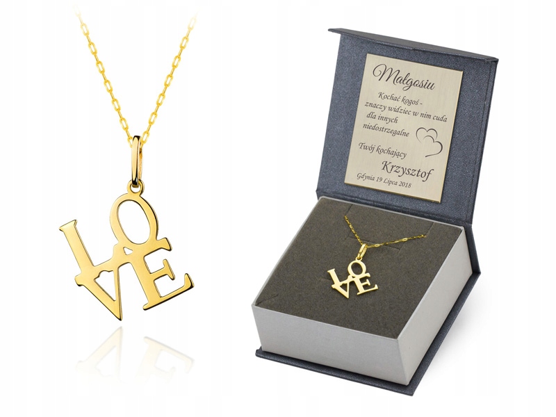Golden Set náhrdelník + nápis Love Love PR.585