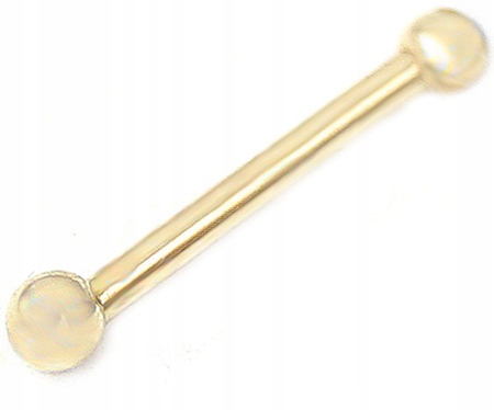 ZLATO str. 585 TYČ pre piercing - 1,5 mm