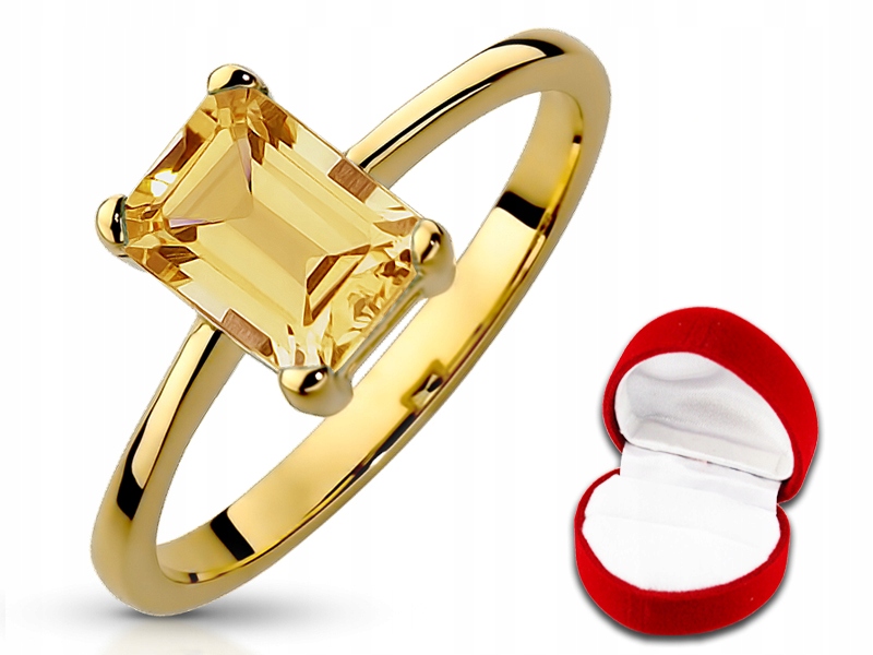 ZLATÝ prsteň 585 prírodný LEMON 1,45ct