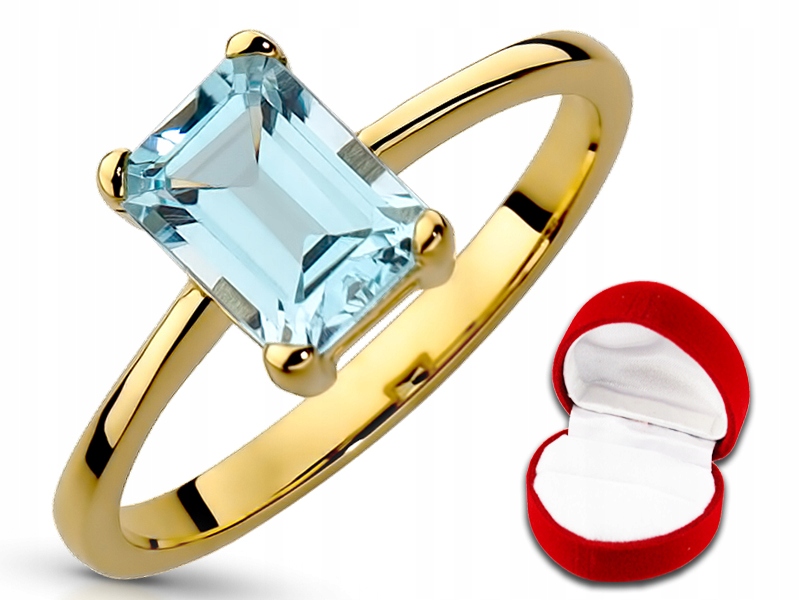 ZLATÝ prsteň 585 prírodný TOPAZ 1,80ct