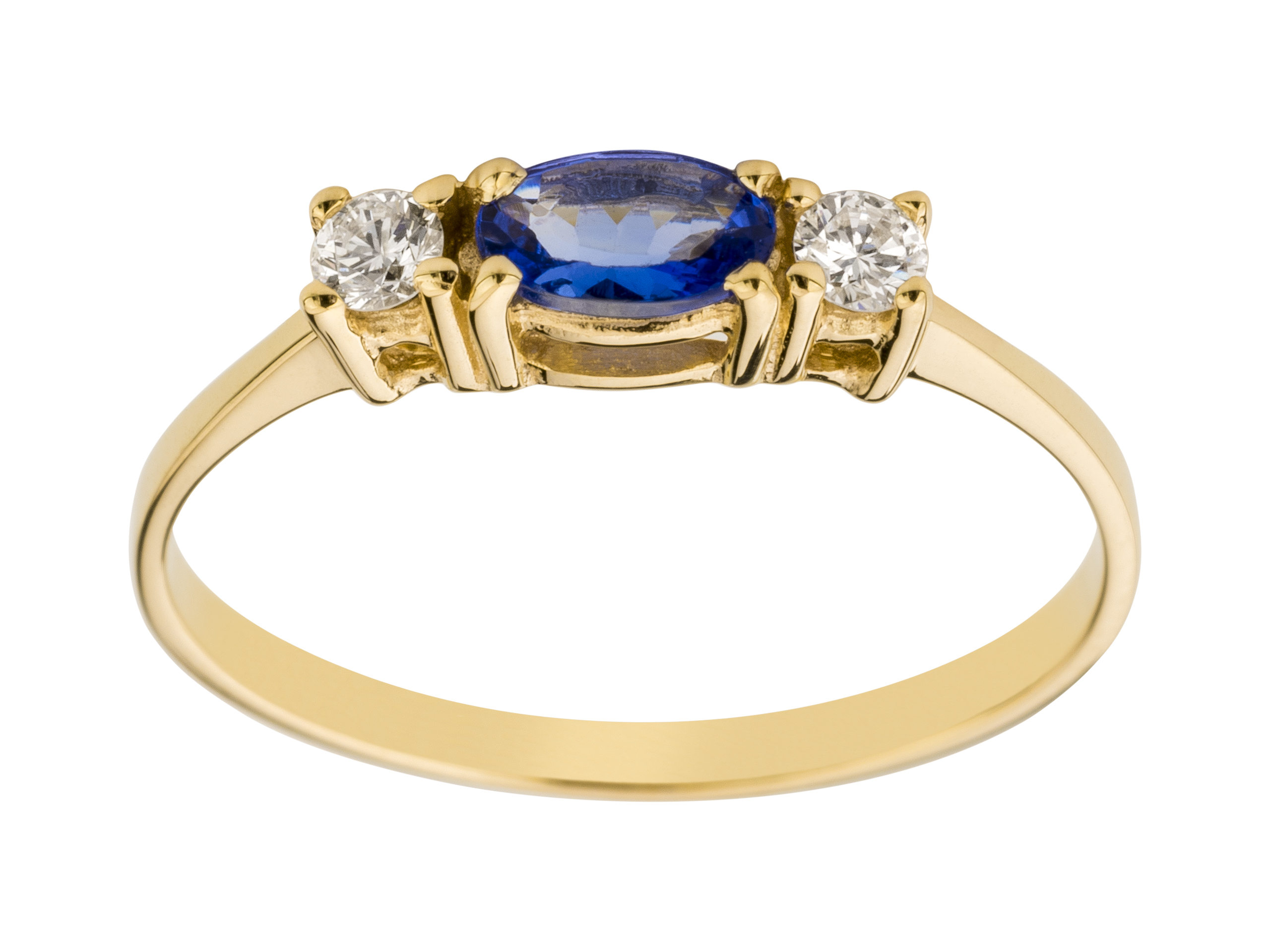 ZLATO s TANZANITOM 0,25 ct a BRILLIANTY 0,10 ct VS