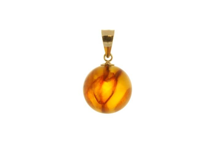 Zlato Amber Kulka prívesok 585 lacný