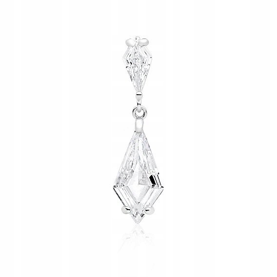 Strieborný prívesok pr925 Rhodium á slza kubický zirkón ŚL
