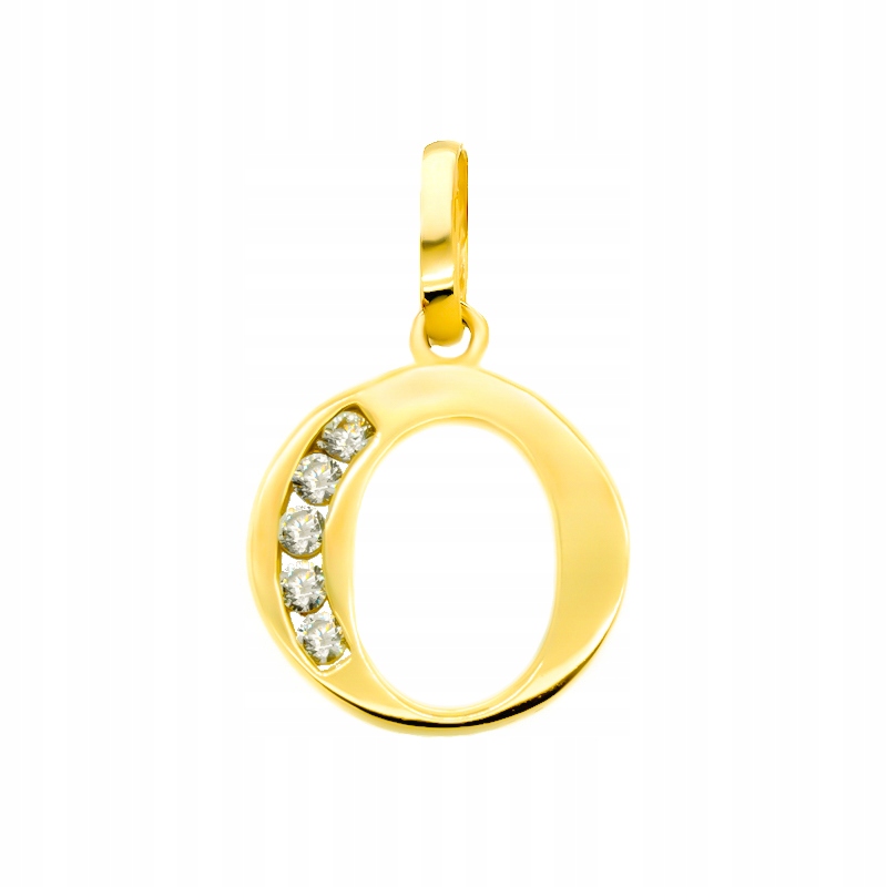 Pendant Pendant Gold Letter s kamienkami Pr.585