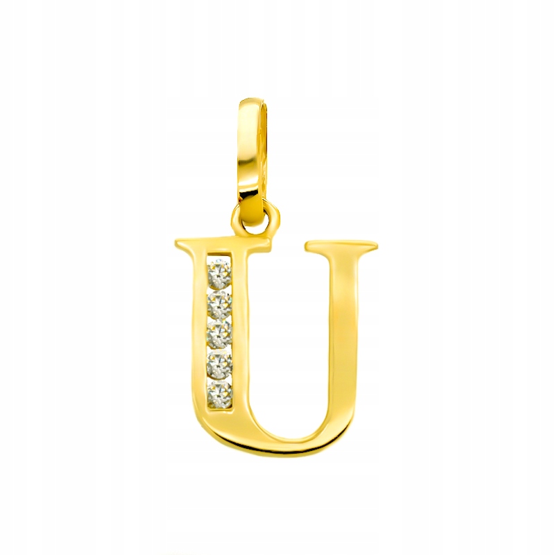 Pendant Pendant Gold Letter v kamienkových kameňach Pr.585