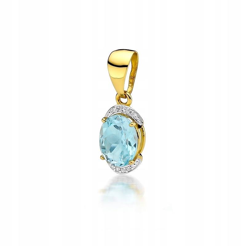 Zlatý prívesok 585 s Topaz 3.2ct Diamond Z-15