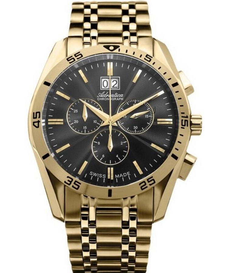 Pánské hodinky - Adriatica Watch A8202.1114ch Gold Quartz WR100