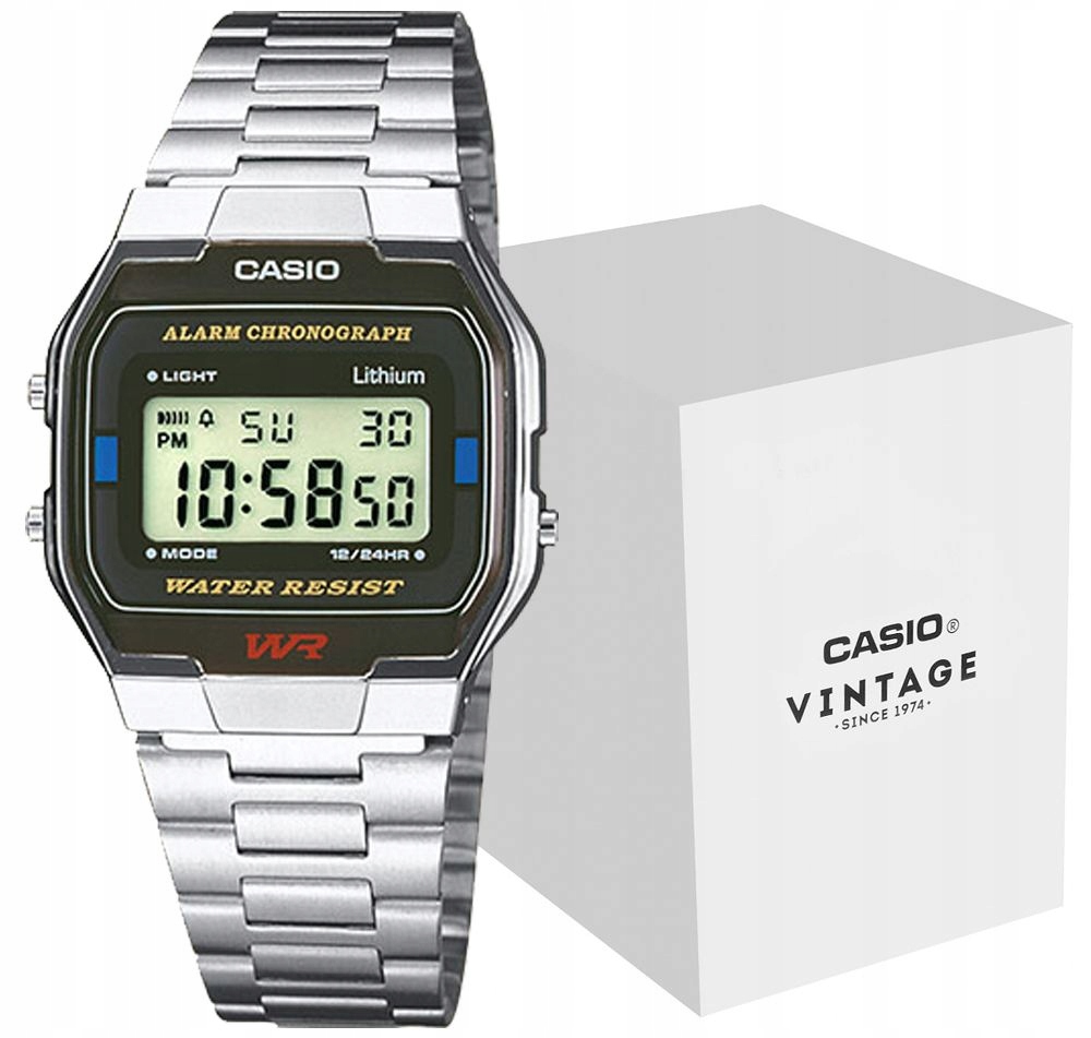 Unisex hodinky - Casio A163WA-1QES UNISEX WOOK
