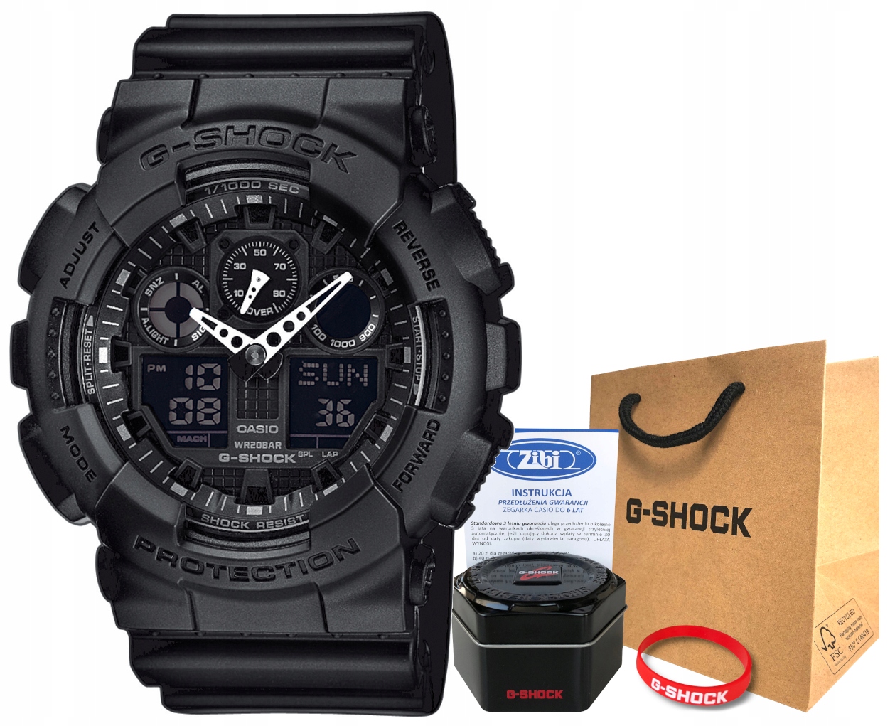 Pánské hodinky - Casio G-Shock GA-100-1A1ER 20BAR HOLOMOL WOOK