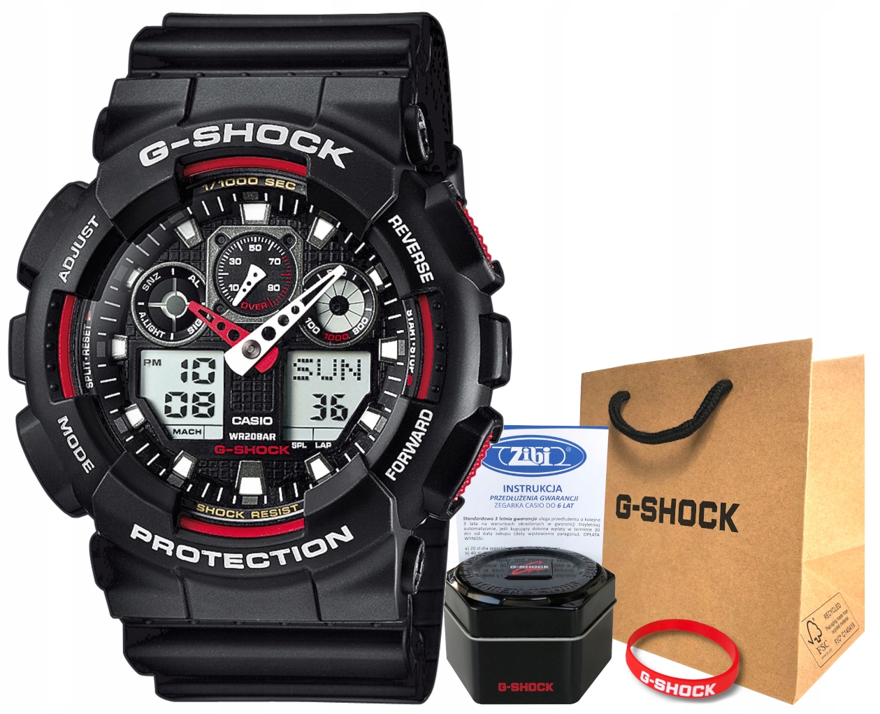 Pánské hodinky - Casio G-Shock GA-100-1A4ER 20BAR HOLOMOL WOOK