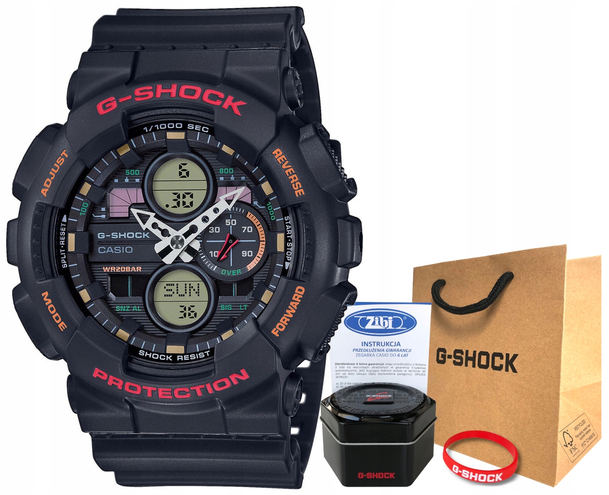 Pánské hodinky - Casio G-Shock GA-140-1A4ER 20BAR HOLOMOL WOOK