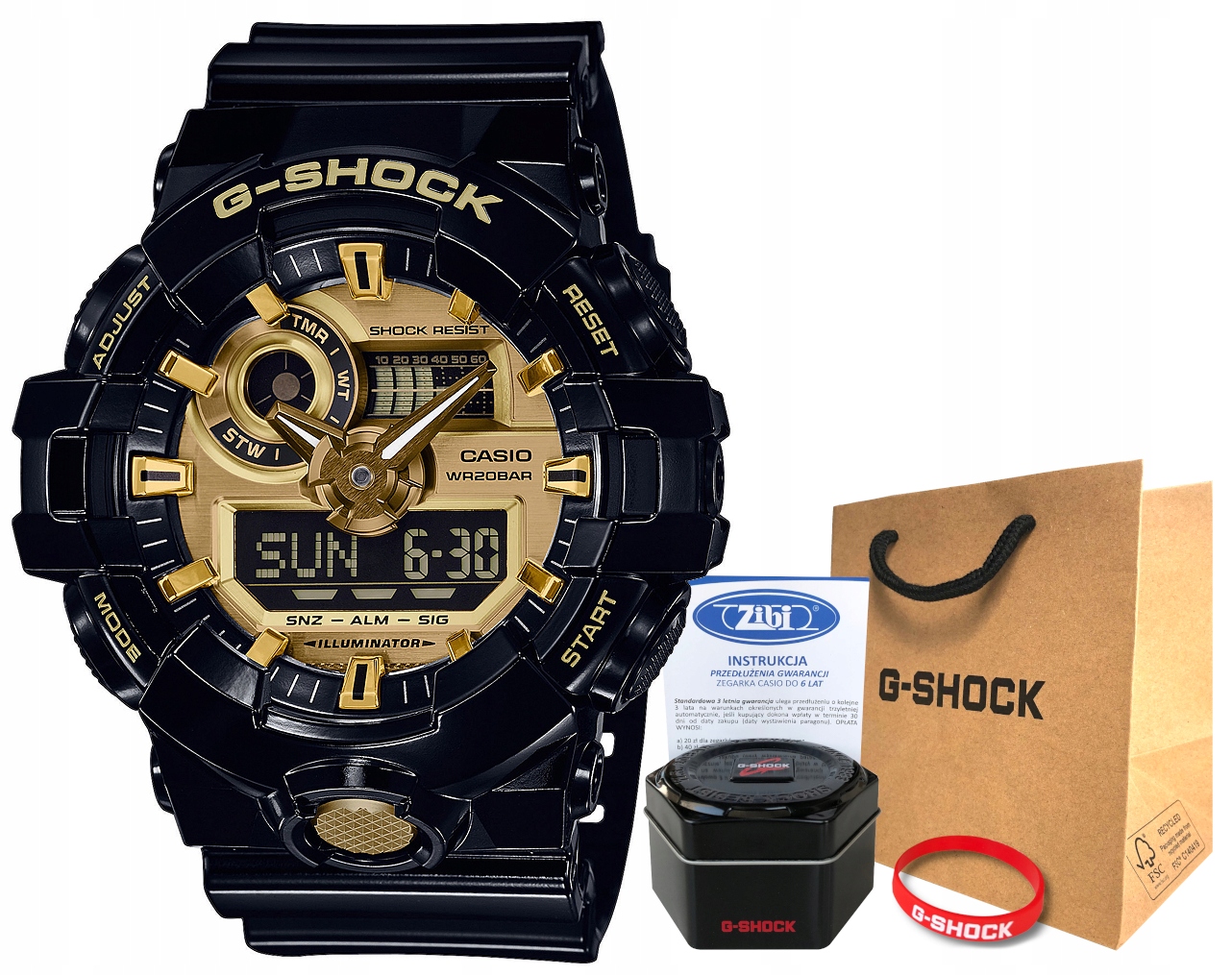 Pánské hodinky - CASIO G-SHOCK GA-710GB-1AER 20BAR HOLOGRAM WOOK