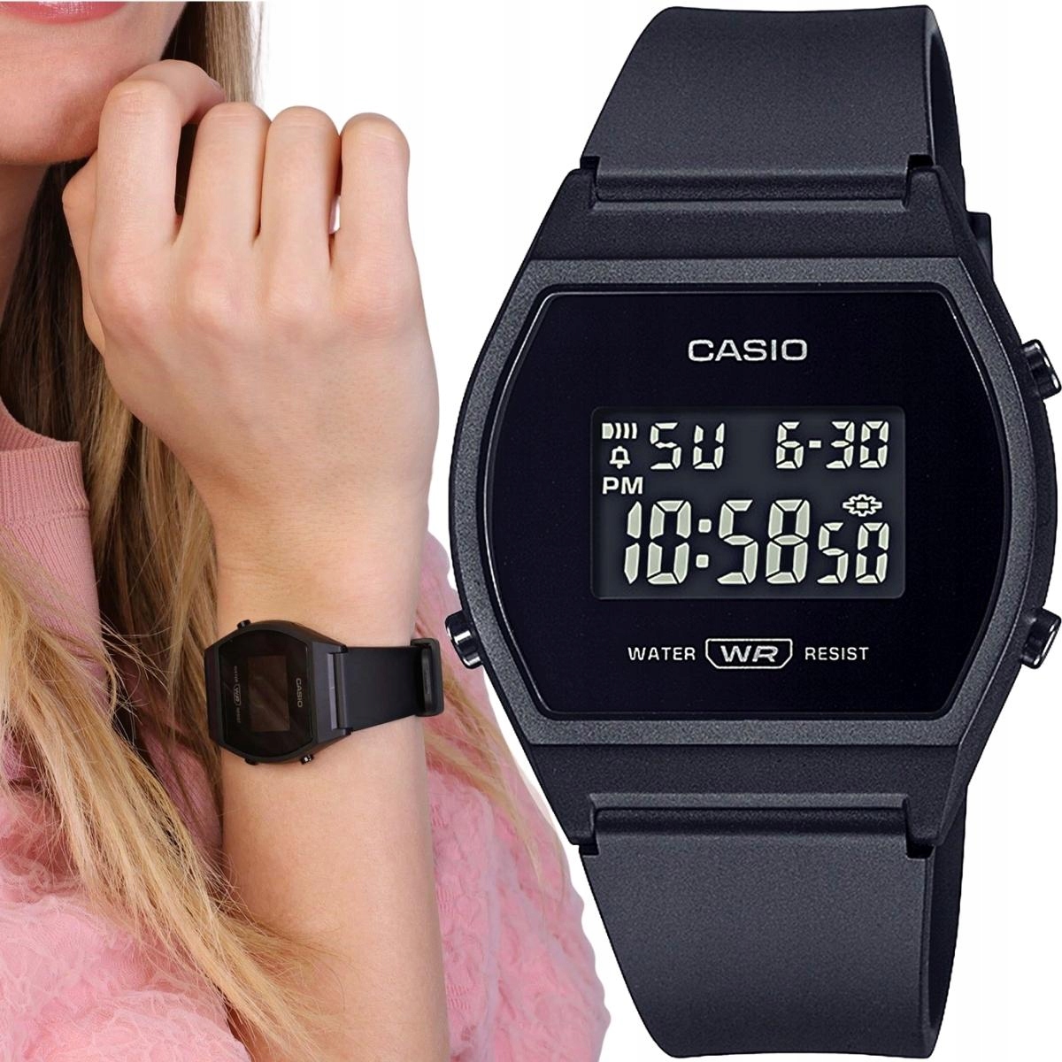 Dámske hodinky -  Casio retro vintage dámske hodinky - čierna