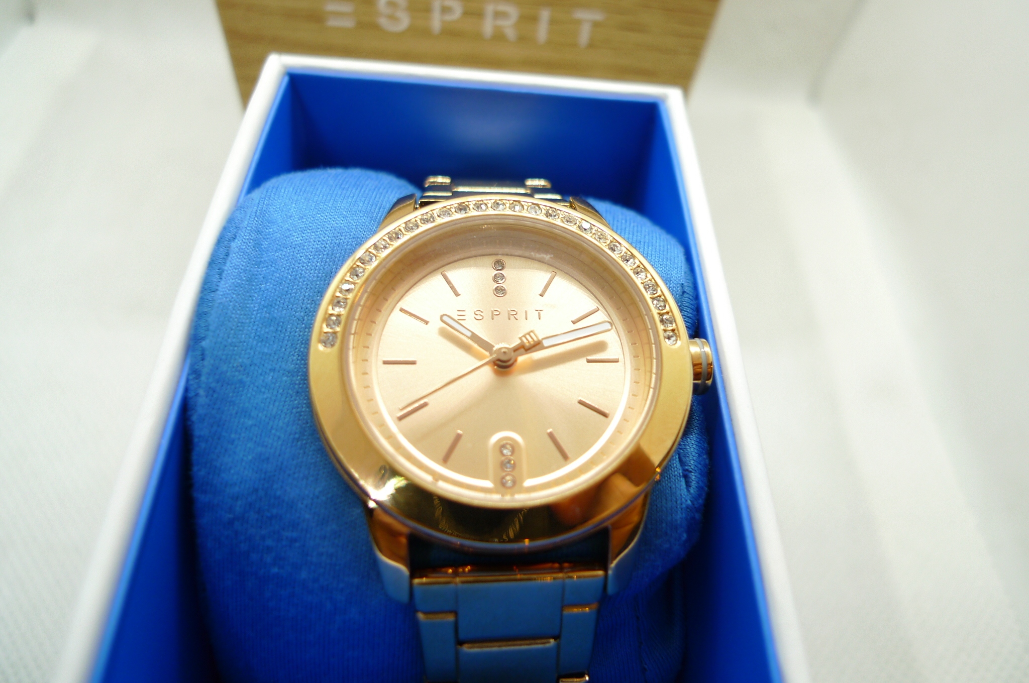 Dámske hodinky - Esprit Golden Watch s kryštálmi 1L136 wroclaw