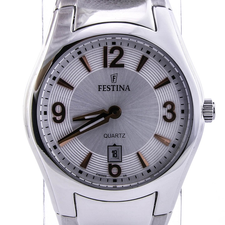 Dámske hodinky -  Festina F16503/6 Dámske strieborné hodinky