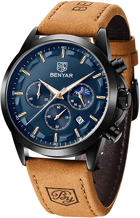 Pánské hodinky - Elegantné pánske hodinky Benyar Chronograph +Box