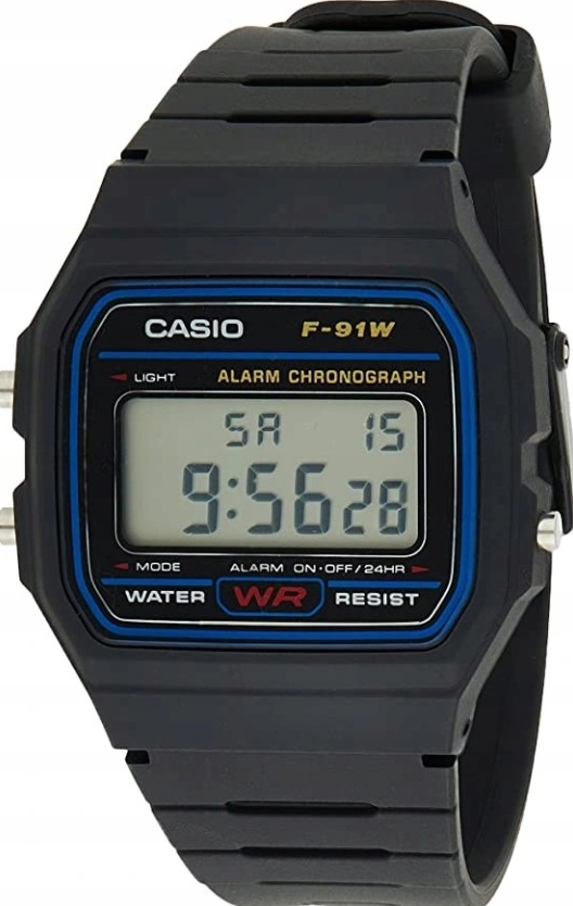 Dámske hodinky -  Unisex Casio F91W-1Yer 50m retro klasické hodinky