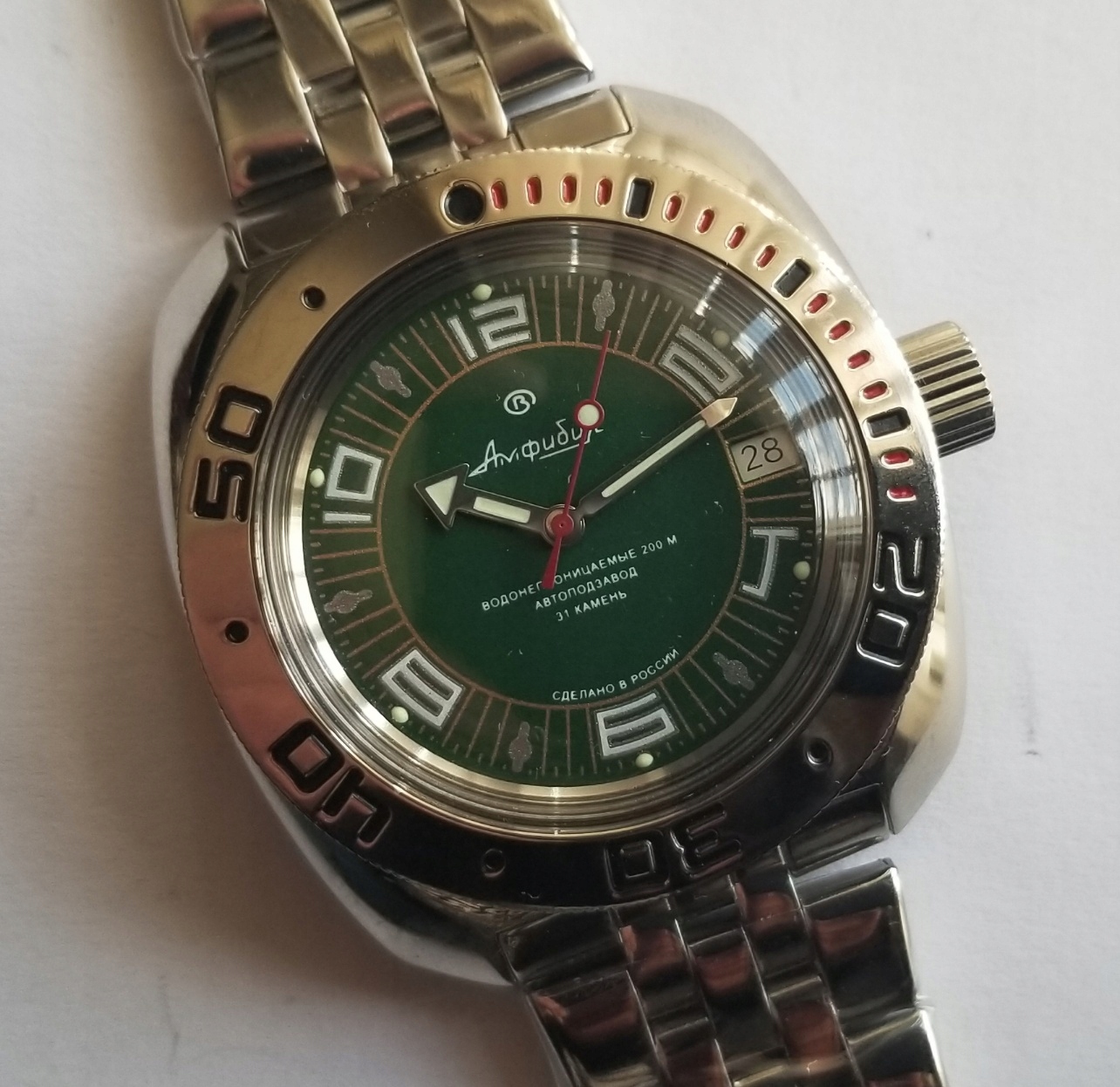 Vostok Amfibia hodinky. 710405. 20 bar.