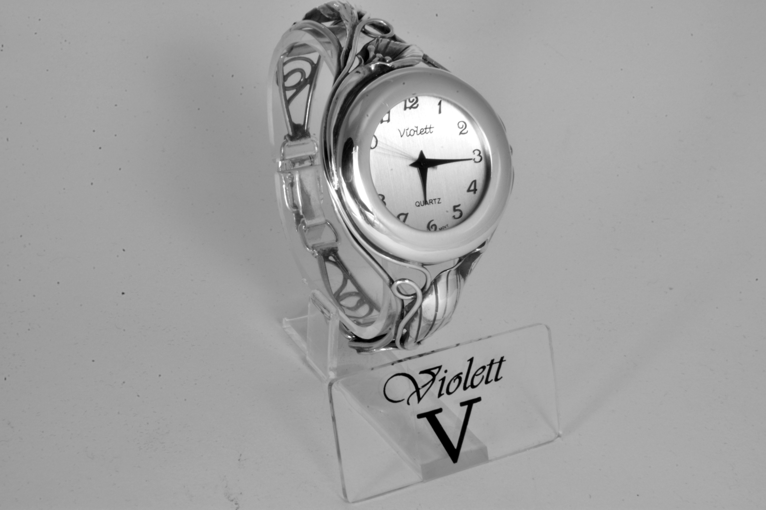 Dámske hodinky -  Violett Silver Violett Watch 925 Producent (03-37).