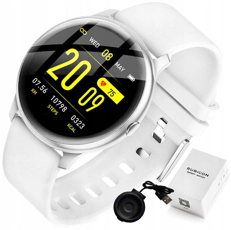 Dámske hodinky -  Dámske hodinky Smartwatch Rubicon - RNCE40 - Biela