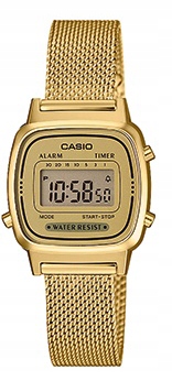 Dámske hodinky - Zlaté dámske hodinky na náramku Casio Vintage