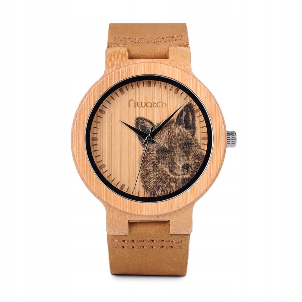 Dámske hodinky - Niwatch Nature Wooden Watch - líška