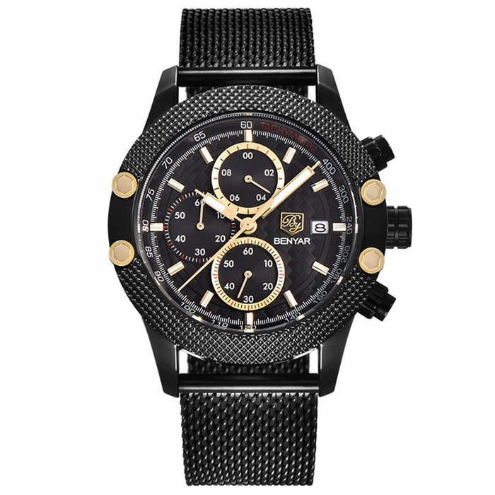 Pánské hodinky - Pánske hodinky Benyar Mesh Datcher Chronograph